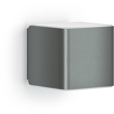 LED Außen-Wandleuchte STEINEL "L 840", grau (anthrazit), B:11cm H:13,4cm L:11cm T:11cm, Leuchten