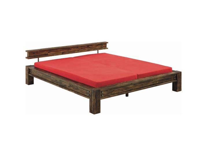 Hasena Balkenbett, Akazie, Holz, Akazie, massiv, 160x200 cm, Schlafzimmer, Betten, Doppelbetten