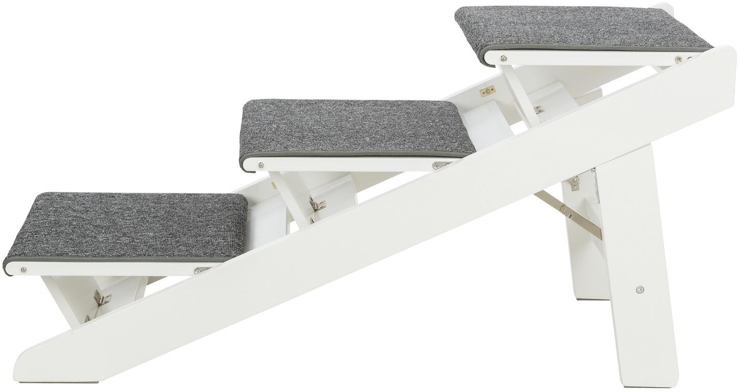 TRIXIEHEIMTIERBEDARF Rampe, ausklappbare Stufen,MDF 44 46 106cm ,weiß 16930516