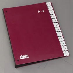 dots Pultordner DIN A4 24 Taben rot