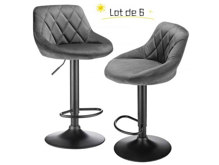 Tabourets de bar - YYIXING - Lot de 6 tabourets - Contemporain - Design - Capacité de Charge 120kg