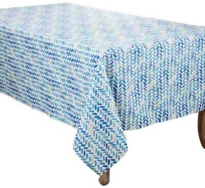Saro Lifestyle Watercolor Chevron Tablecloth