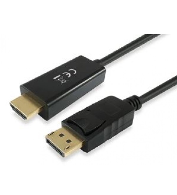 equip Displayport Adapter -> HDMI Male/Male 2m schwarz Digital/Display/Video 2 m Schwarz (119390)