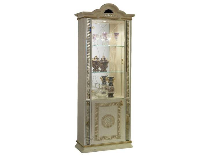JVmoebel Vitrine Luxus Vitrine Vitrinen Schrank Holz Schrank Glas Schränke Made in Europa