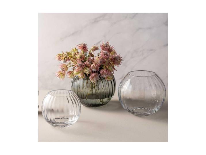 Dekovase LEONARDO Vase Poesia Kugel Transpar , transparent, H:13cm Ø:15cm, Glas, Vasen, Dekovase
