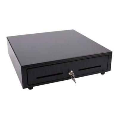 Kassenschublade Olympia LD 410A, 8 Münzfächer und 4 Geldscheinfächer, abschließbar, Metall, schwarz