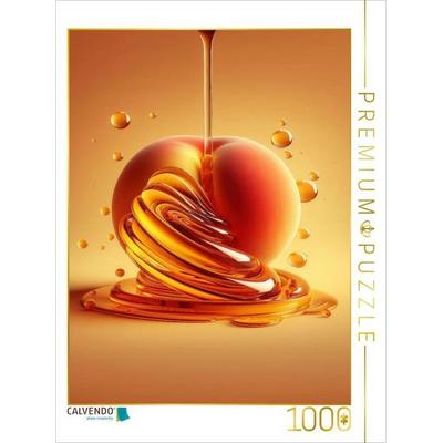 CALVENDO Puzzle Ein saftig süßer leckerer Pfirsich | 1000 Teile Lege-Größe 64x48cm Foto-Puzzle für glückliche Stunden, Sonstige von , Calvendo Puzzle