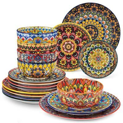 vancasso LUMI Pattern Porcelain Dinnerware Set for Family Dining