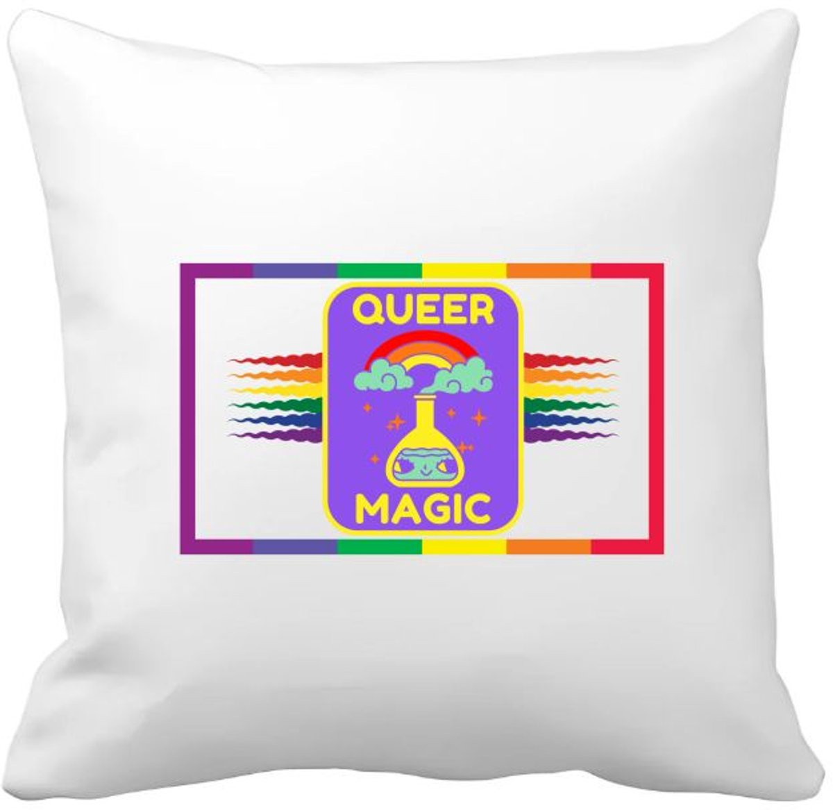 Akyol Kussenhoes met LGBTQ Pride Vlag en Tekst - 40 x 40 cm