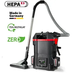 Rucksacksauger Sprintus BoostiX iGo Zero Akkubetrieb 5 Ah ideal für Treppen, Kino, Flugzeuge etc., Made in Germany