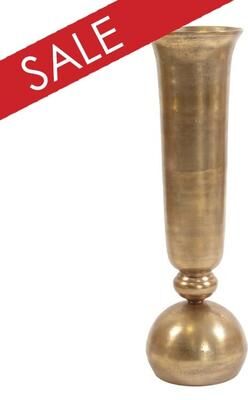 Allan Andrews Gold Oversized Trumpet Vase - 38H x 10W x 10D
