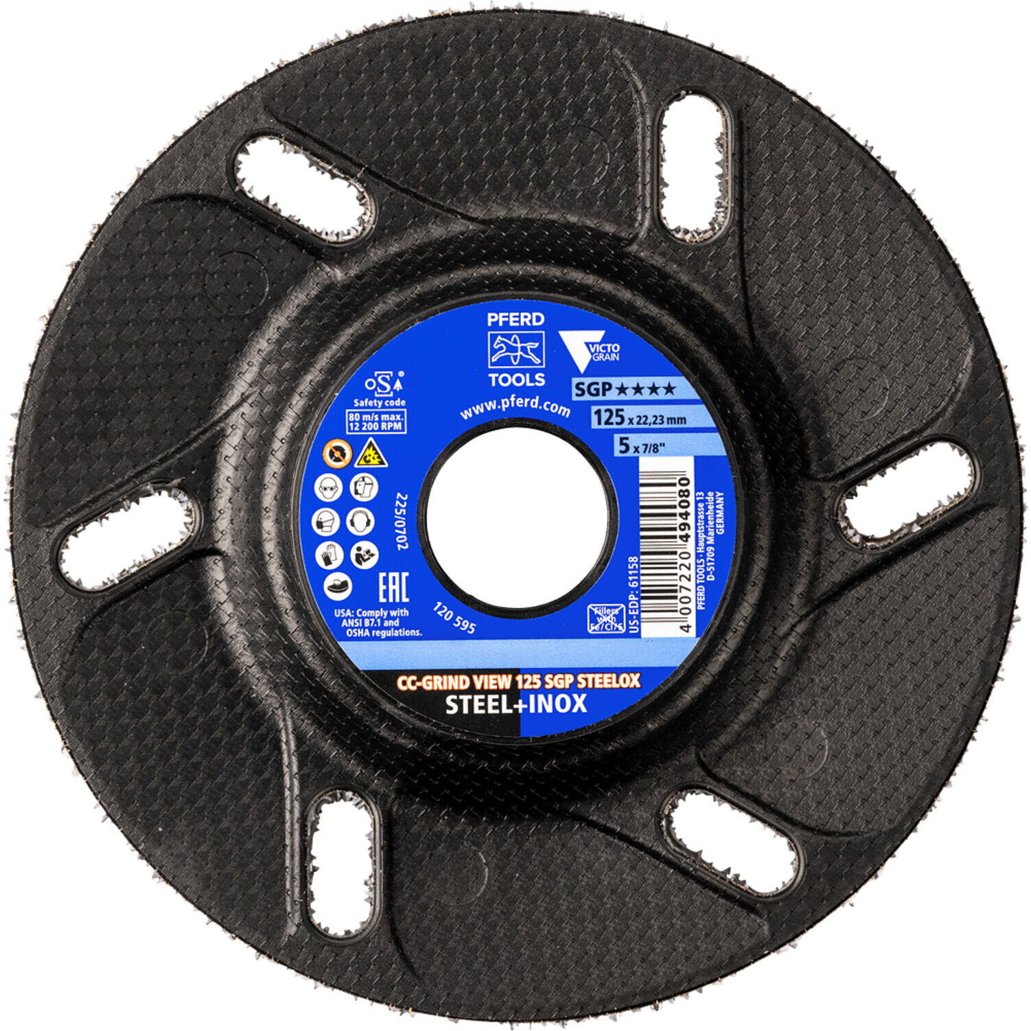 PFERD Schleifscheiben CC-GRIND VIEW 125 SGP STEELOX (64198127)