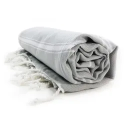 The One Towelling Hamam Handtuch 'Sultan' Hamam Sultan light grey/white one size