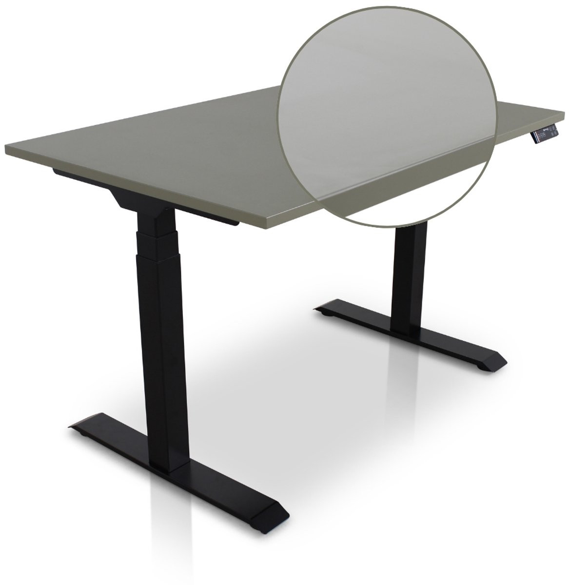 Lineaflex MRC PRO Zit-Sta Bureau – Elektrisch Verstelbaar – B/D: 120 x 80 cm – Blad Forest Green – Zwart Frame – ARBO Norm NEN-EN 527 – Met memorybediening – 150 KG Draagvermogen – Hoogte: 130 cm – Inclusief Kabelmanagement