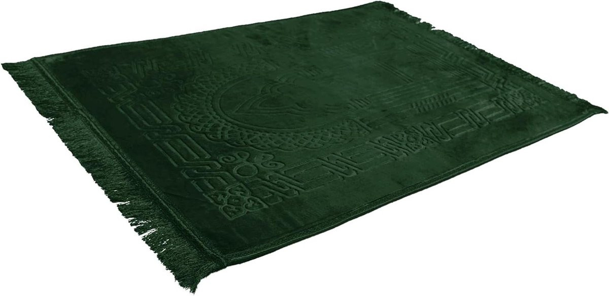 Groene Gebedsmat voor Moskee en Islamitisch Gebed - Extra Breed - 120 x 80 cm