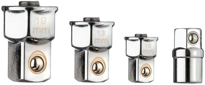 Gedore Jeu d’adaptateurs carré x hexagonal pour clés mixtes, 4 pièces R47001004 ; Gedore Red (3300061)