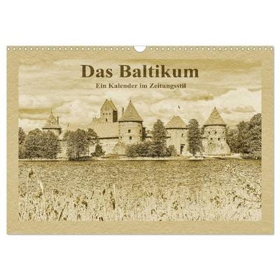 Das Baltikum - Ein Kalender im Zeitungsstil (Wandkalender 2027 DIN A3 quer), CALVENDO Monatskalender