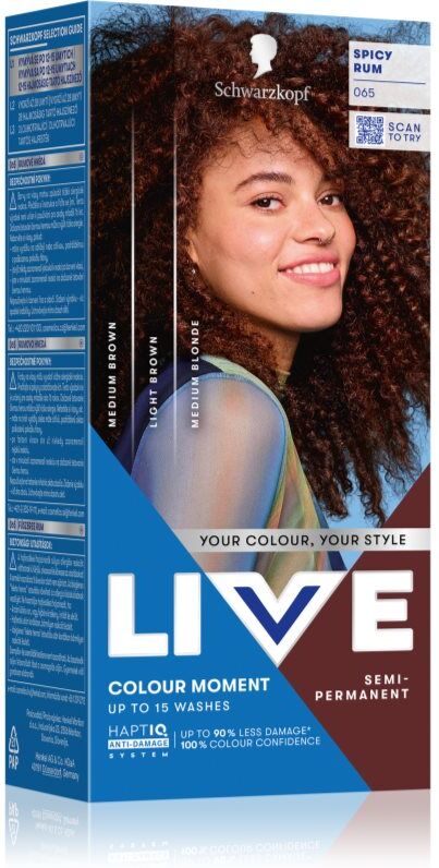 Schwarzkopf LIVE Colour Moment coloration capillaire semi-permanente teinte 065 Spicy Rum 50 ml