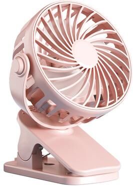Market Central Portable Rechargeable Clip Fan Rotatable Hanging Fan With Night Light For Camping And Outdoor Use pink