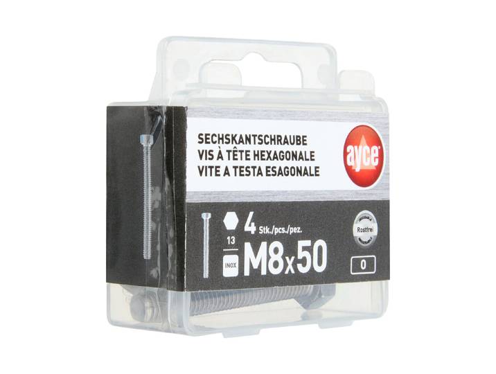 Sechskant-Schraube Metrisch Rostfrei M8 50 mm