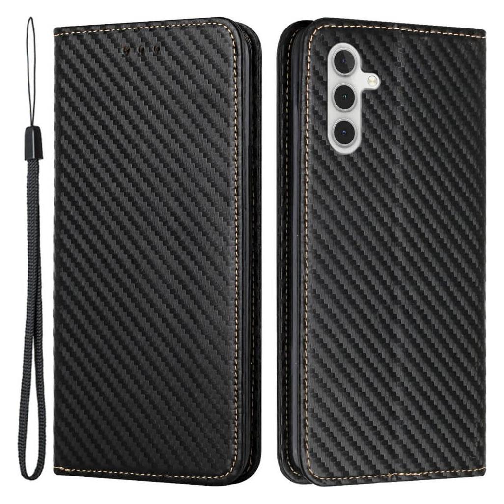 Cover-Discount Galaxy A15 - Carbon Look Flip Case schwarz (Samsung Galaxy A15) (660172145B)