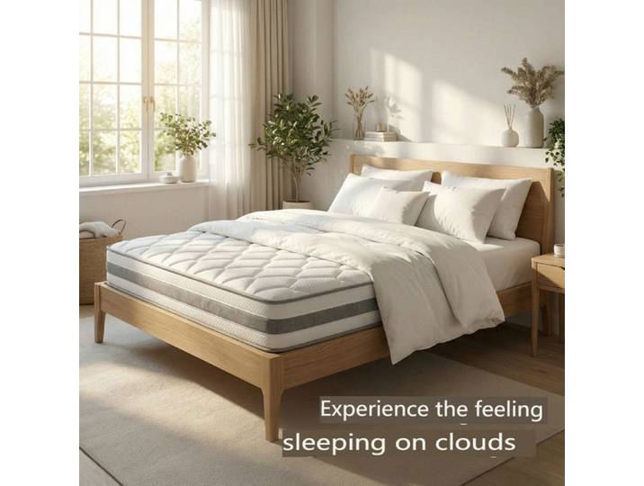 Matelas ressorts - VVBV - 90x200 cm - 25 cm - mousse confort ensachés 7 zones - ergonomique - certifié OEKO-TEX®.
