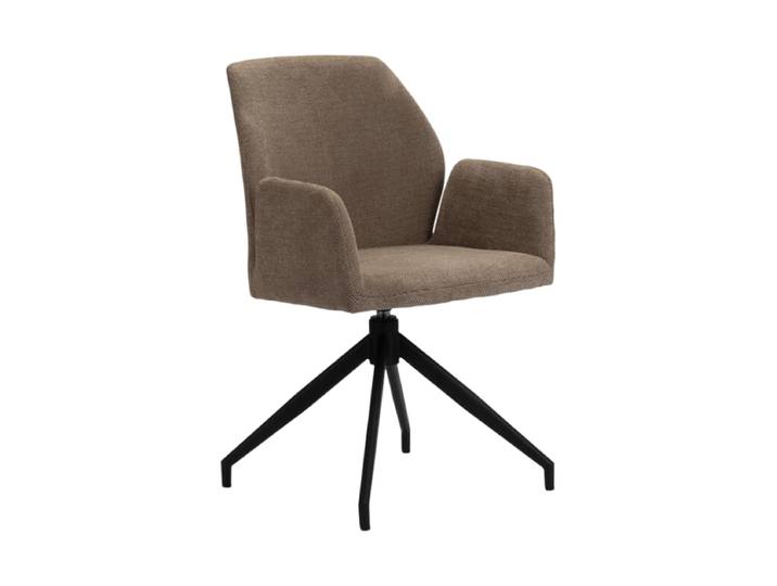 Drehbarer Design Stuhl „Storm“ mit Armlehnen Braun Global Interiors