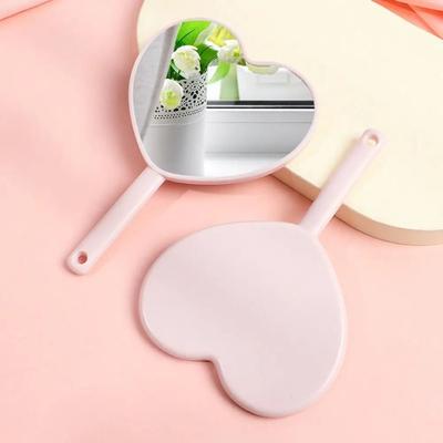 Uplift Picks Heart Shaped Makeup Mirror Cute Portable Handheld Vanity Mirror pink