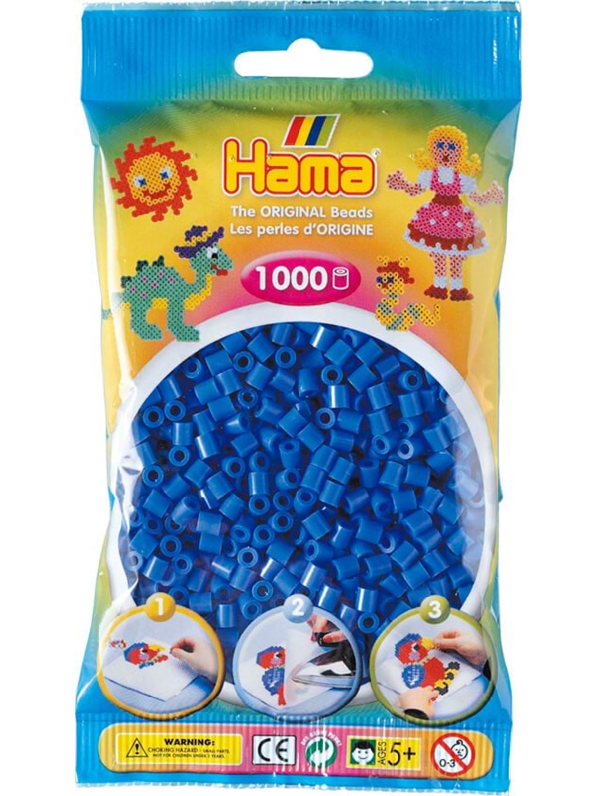 Hama Midi 5+ Ironing beads - Blue - 1000pcs
