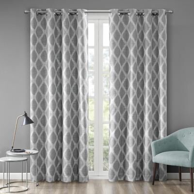 SunSmart Blakesly Printed Ikat Blackout Curtain Panel