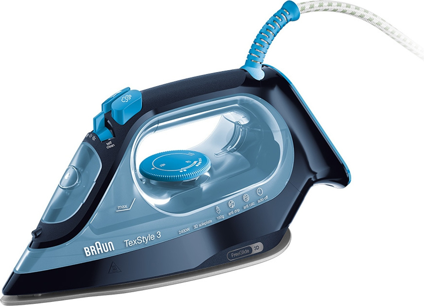 Braun TexStyle 3 SI 3050 Stoomstrijkijzer - Blauw