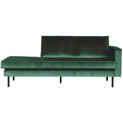 Daybed Recamiere Rodeo Samt, modern und gepolstert, rechts, waldgrün, elegantes Design