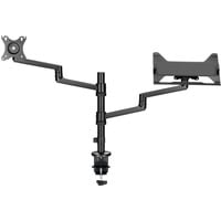 Deluxe Monitorhalterung mit Laptop-Arm schwarz, für Monitore von 17" - 32" (43 - 81cm)