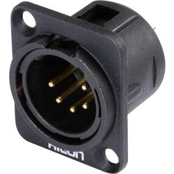 Hicon HI-X5DM-G XLR-Steckverbinder Flanschstecker, Kontakte gerade Polzahl: 5 Schwarz 1 St.