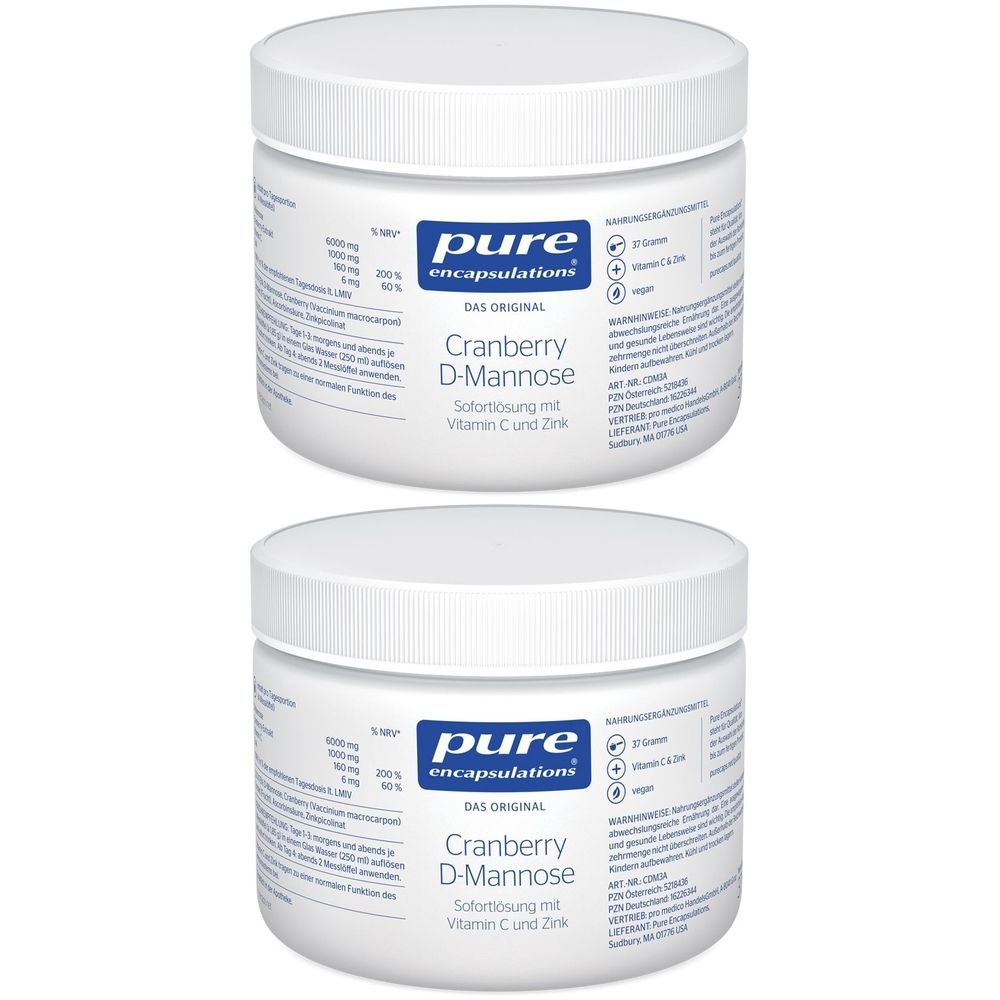 Pure Encapsulations Cranberry D-Mannose Pulver 2x 2x37 g