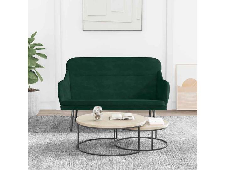 vidaXL Sitzbank Dunkelgrün 110x76x80 cm Samt