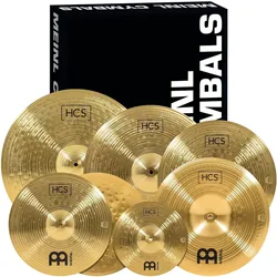 Meinl Cymbals HCS-SCS Super Cymbal Set Beckenset 6 teilig 10-14H-16-16CH-18-20R (14"), Becken