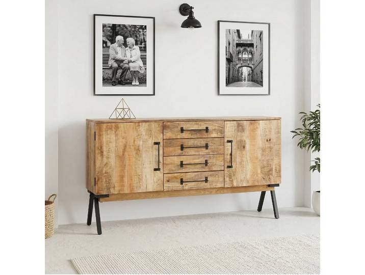 Enfilade de salon en bois massif - Retro Archi