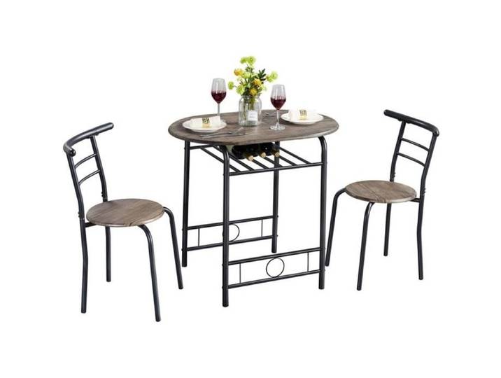 Ensemble Table à Manger 2 Chaises 1 Table à Manger MDF pour Cuisine Petit Espace Appartement Jardin Studio Salon - Yaheetech