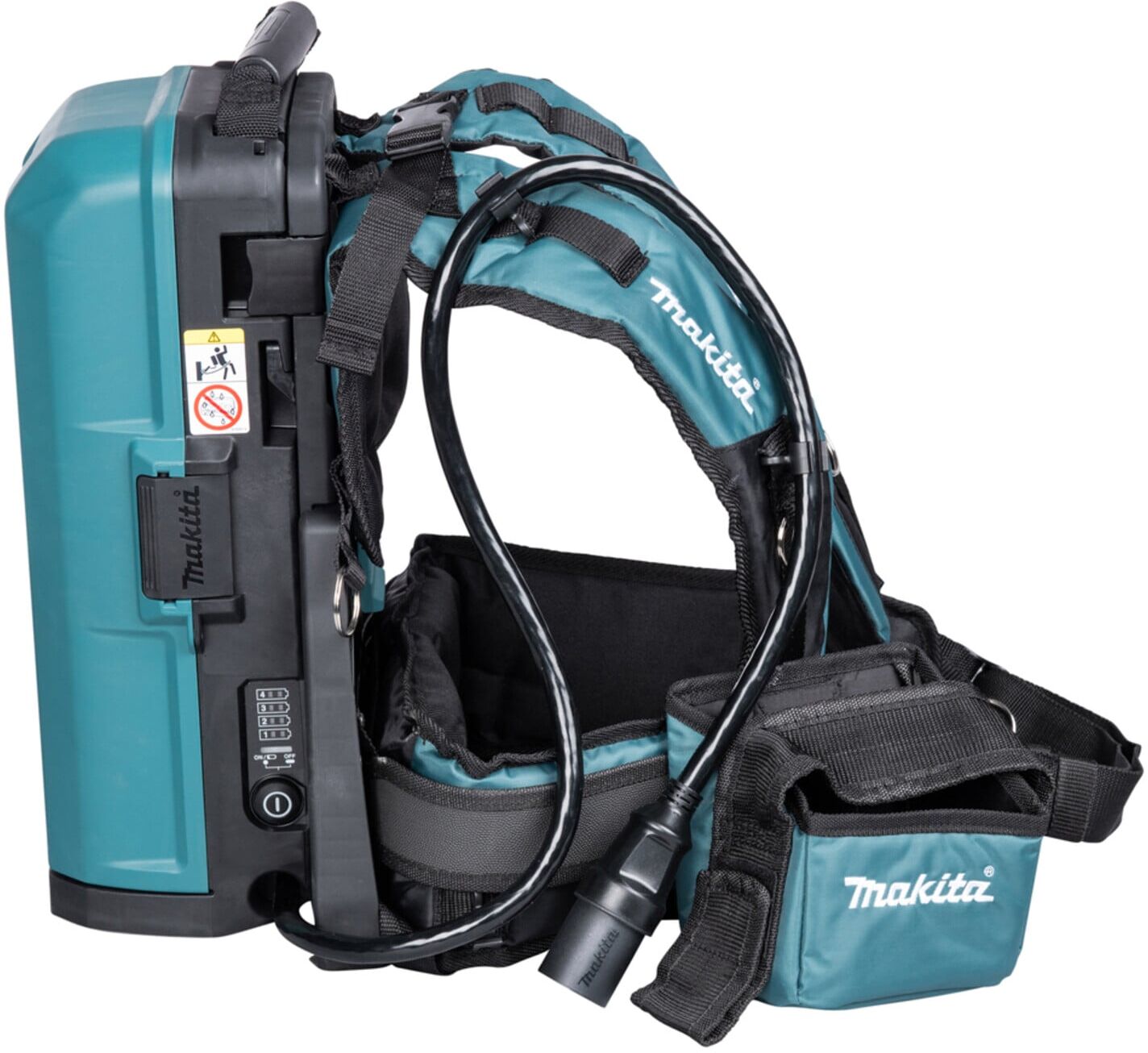 Makita 191A59-5 Rückentragbare Akku-Bank für vier 18 V Akkus PDC01)