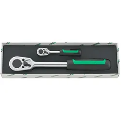 Stahlwille, Ratsche, Knarren-Satz 1/4" + 1/2" 2-tlg. (1/4", 1/2")
