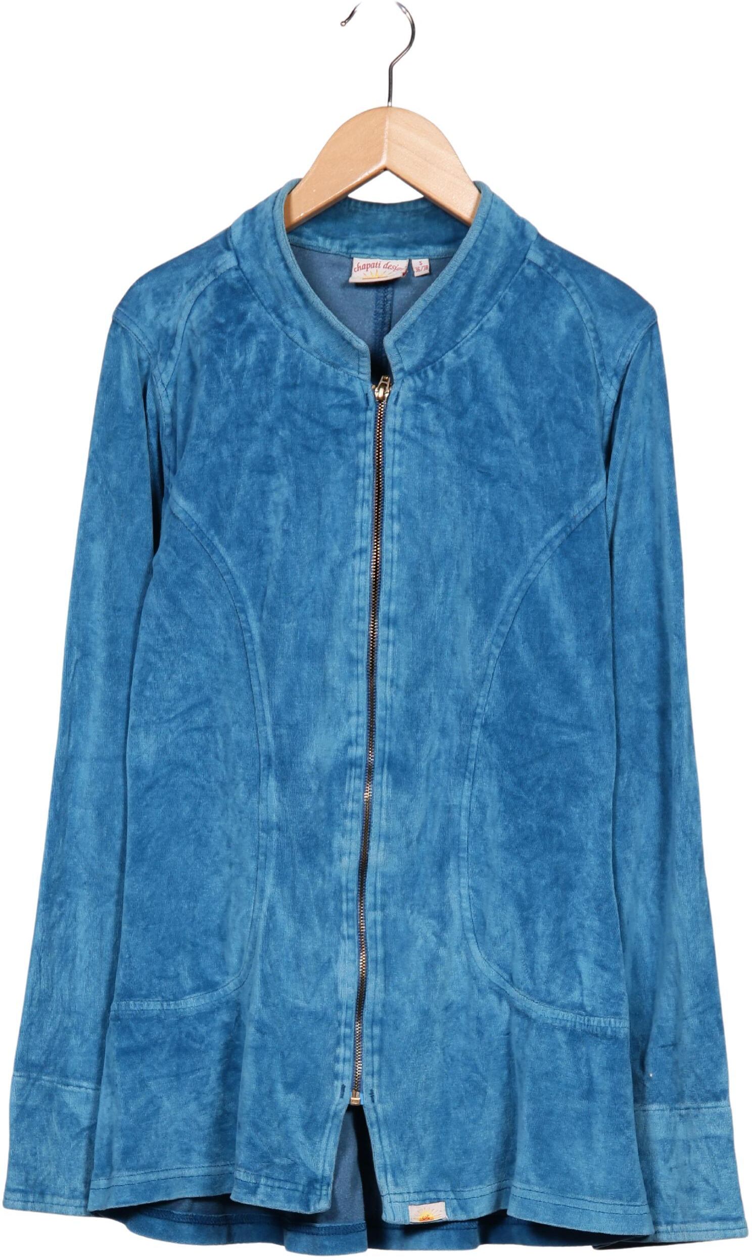 Chapati Berlin Damen Sweater, Blau, Gr. S, Baumwolle - Second Hand