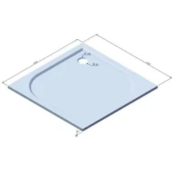 DM-San Duschmeister Duschwanne Mineralguss 100x100 Sano.. - Duschwanne