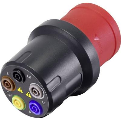 VOLTCRAFT VMA-3L 32 Messadapter CEE-Stecker 32A 5polig - Buchse 4mm Dunkelgrau, Rot