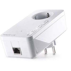 Devolo Powerline Magic 2 LAN Starter Kit, 8252, 07011, 2 Adapter, bis 2400 MBit/s, mit Steckdose