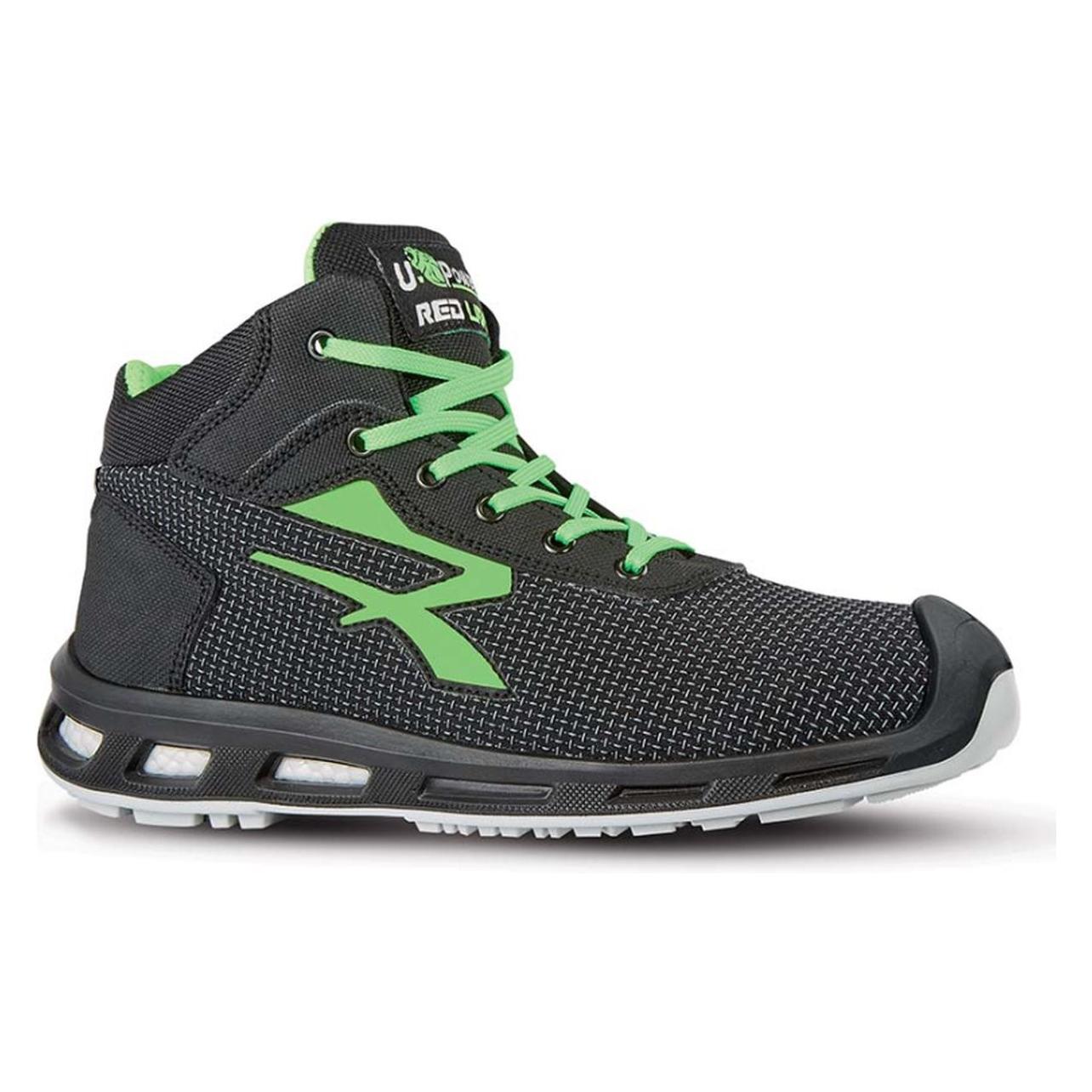 U-Power Sicherheitsstiefel RedLion HARD Grösse 44 schwarz/grün S3 SRC ESD EN ISO 20345 Putek Technology (S3, 44) (RL10356-44)