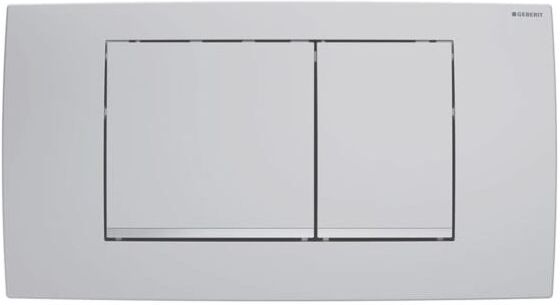Geberit Twinline Betätigungsplatte 115899JQ1 mattchrom-lackiert, easy-to-clean-be, für 2-Mengen-Spülung