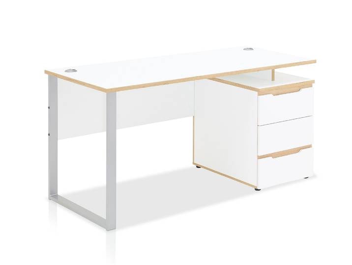 MAILAND Schreibtisch inkl. Schubkastenelement, Material