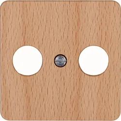 Kopp 358631181 MILANO - Antennen-Abdeckung für Antennensteckdose TV/RF, Farbe: buche