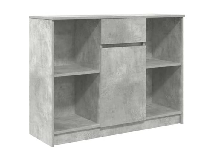 Kaorsrow Sideboard Betongrau 101x35x76 cm Kommode mit Schublade Flexibler Aufbewahrungsschrank für Wohnzimmer und Flur, Beidseitig montierbar mit reichlich Stauraum in Betongrau.
